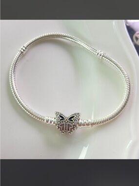 Silver Butterfly Charm Bracelet - Women's Jewelry